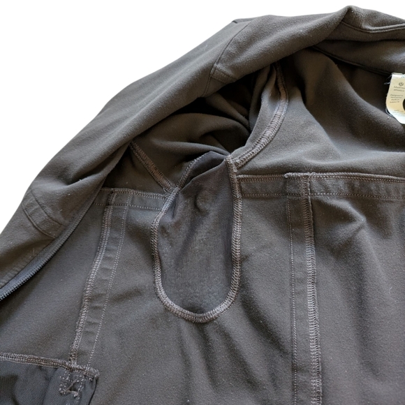 Lululemon Track Jacket Athletic Sport Running Casual Mens Medium Chocolate Brown - Picture 13 of 16